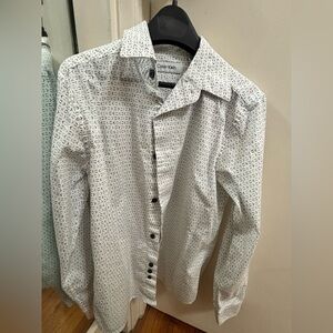 Calvin Klein Black and White Patterned Shirt